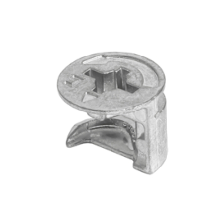 Eccentrico senza bordo EX0615 CAR per mobile, spessore 25 mm, dimensioni 15x17,5 mm, Zama finitura Zincato