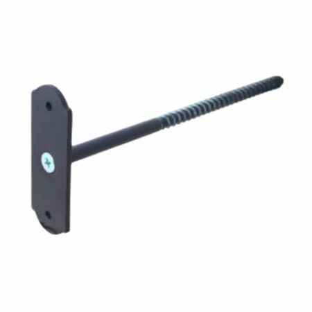 Supporto a vite 812 Casale, per fermapersiana automatico 810, fissaggio a cappotto, lunghezza 165 mm, Acciaio finitura Nero