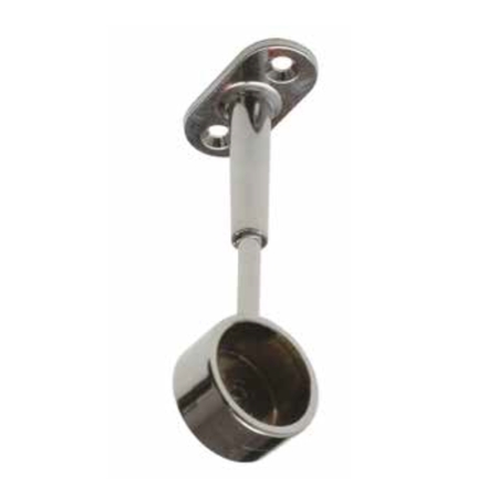 Supporto laterale cieco 16 Casiraghi per armadio, per tubo tondo diametro 20 mm, regolabile, Zama finitura Cromo Lucido