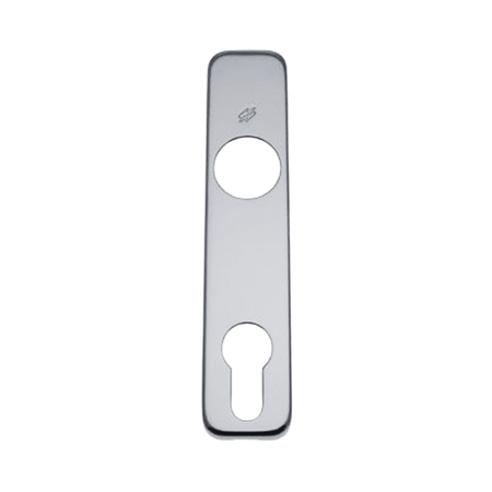 Placca interna AM113 Colombo Design per maniglione alzante, foro yale, dimensioni 32x151 mm, Ottone finitura Cromat
