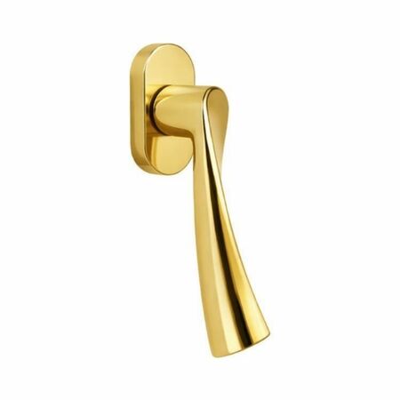 Maniglia per finestre Flessa Colombo Design, modello DK senza movimento, finitura Oroplus