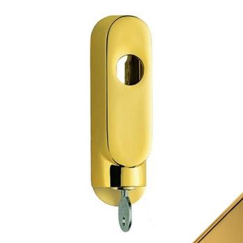 Dispositivo antieffrazione CD 02 LOCK Colombo Design, per maniglia DK, con chiave, dimensioni 120x32 mm, finitura Gold HPS