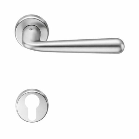 Maniglia Robodue CD 51 RY Colombo Design per porta, foro Yale, rosetta tonda diametro 50 mm, finitura Cromat