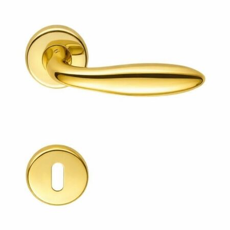 Maniglia per porta Colombo Design serie Mach, con rosetta foro Normale, finitura Zirconium