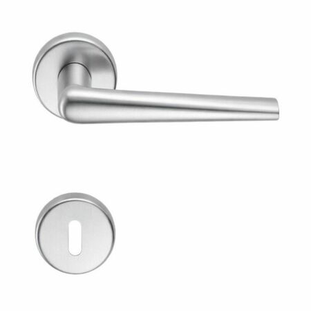 Maniglia Robotre CD 91 R Colombo Design per porta, foro Patent, rosetta tonda diametro 50 mm, finitura Cromat