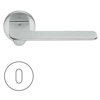 Maniglia Slim FF 11 R Colombo Design per porta, foro Normale, rosetta tonda diametro 50 mm, finitura Cromat