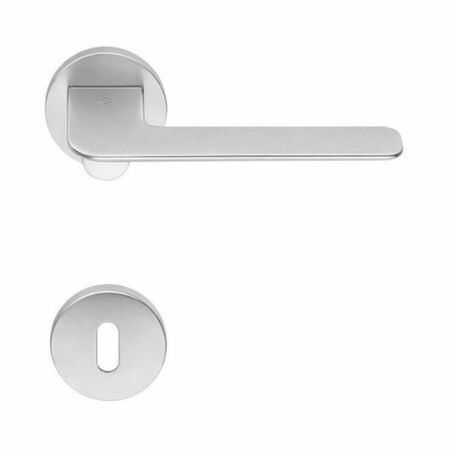 Maniglia Slim FF 11 R Colombo Design per porta, foro Normale, rosetta tonda diametro 50 mm, finitura Cromat