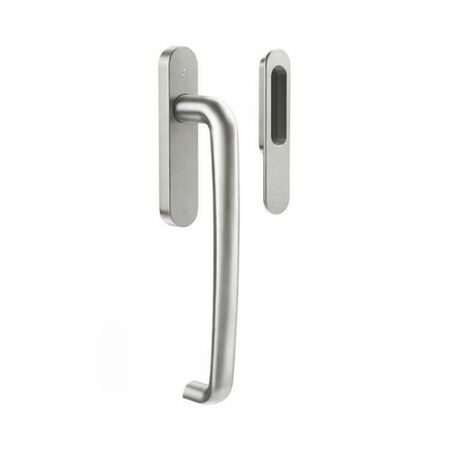 Maniglione ID 113 Colombo Design, per alzante scorrevole finestra, con conchiglia 152,5x34 mm, finitura Cromat