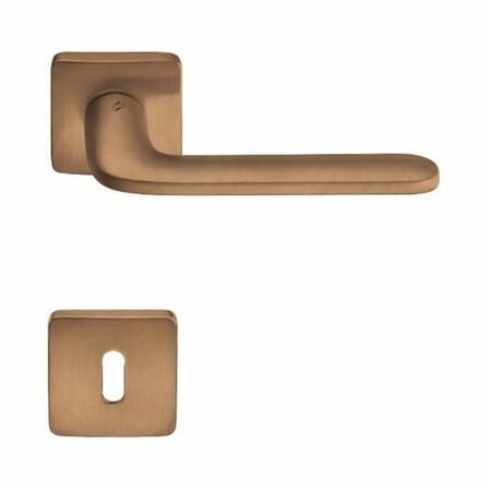 Maniglia Roboquattro S ID 51 R Colombo Design per porta, foro Normale, rosetta quadrata 52 mm, finitura Vintage Mat