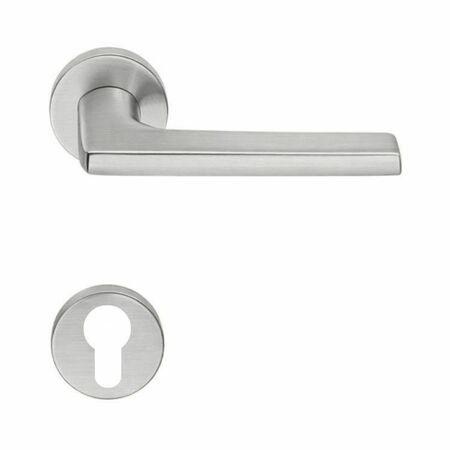 Maniglia per porta Colombo Design serie Gira, con rosetta foro Yale, finitura Zirconium