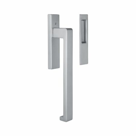 Maniglione LC 113 Colombo Design, per alzante scorrevole finestra, con conchiglia 153x34 mm, finitura Cromat