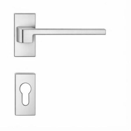 Maniglia Zelda MM 11 RSMY Colombo Design per porta, foro Yale, rosetta stretta 63x30 mm, finitura Cromat