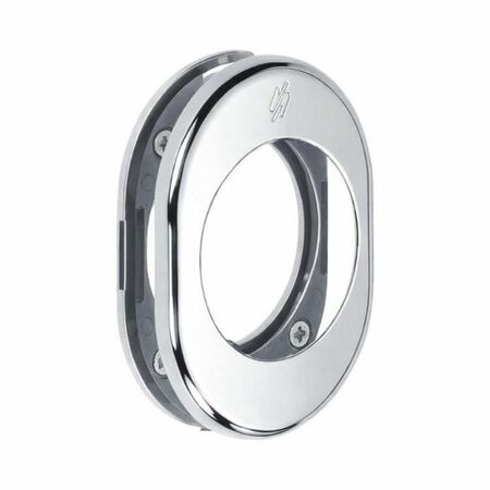 Mostrina ovale PB 01 Colombo Design, per porta blindata, dimensioni 82x62 mm, finitura Cromo