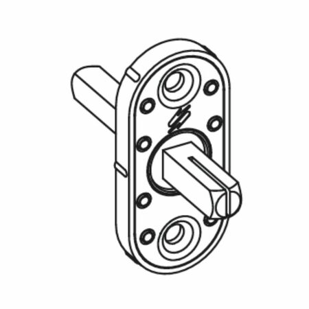 Movimento ribassato XDK35DF Colombo, per maniglia finestra DK, con boccole, 4 scatti, quadro 7x35 mm