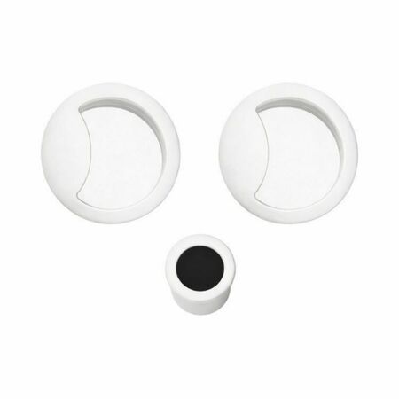 Maniglia da incasso serie Open ID211 Colombo Design per porta scorrevole, modello cieco, Ottone finitura Biancomat