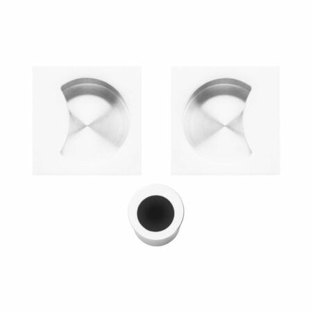Maniglia da incasso serie Open ID311 Colombo Design per porta scorrevole, modello cieco, Ottone finitura Biancomat Ral 9016