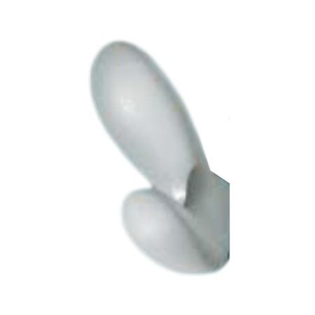 Gancio Cino CC00313 Confalonieri per appenderia, dimensione 31x59x42 mm, Plastica finitura Bianco Opalino