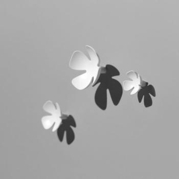 Portabiti a fiore Con&Con CC00322 Set da 3 portabiti Bianco