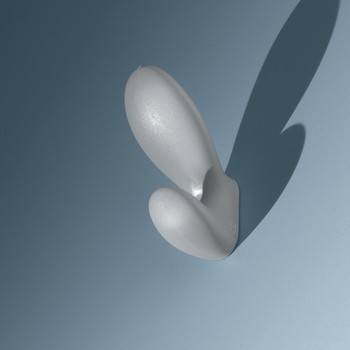 Gancio portabiti Con & Con, altezza 59 mm, larghezza 31 mm, in propilene, finitura Nera