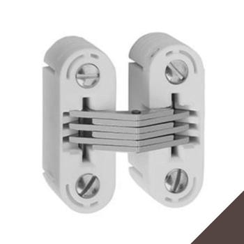 Cerniera a scomparsa 2024 Ceam, per mobile, dimensioni 51x17,8 mm, finitura Bronzato Marrone