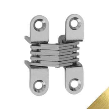 Cerniera a scomparsa 503 Ceam, per mobile, dimensioni 42,4x10,2 mm, finitura Ottonato