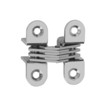 Cerniera a scomparsa 504 Ceam, per mobile, dimensioni 39,3x13 mm, finitura Nichelato