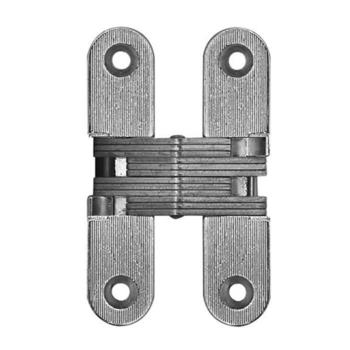 Cerniera a scomparsa 830 Ceam, per porta 35-50 Kg, dimensioni 95,6x19,6 mm, finitura Nichelato Lucido