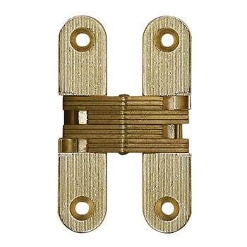 Cerniera a scomparsa 831 Ceam, per porta 50-70 Kg, dimensioni 116,5x25,8 mm, finitura Ottonato Lucido