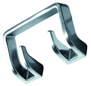 Portabiti square singolo Confalonieri, larghezza 106 mm, lunghezza 57 mm, in metallo pressofuso e finitura Argento