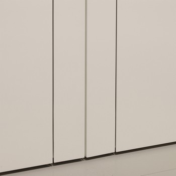 Sistema di apertura per mobili Confalonieri, larghezza 3000 mm, con fori satinati, in alluminio e metallo pressofuso