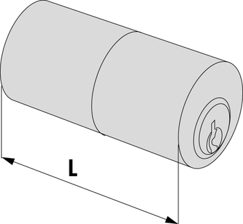 Cilindro fisso a tubo da applicare Cisa serie C2000, lunghezza 55 mm, colore Ottone smerigliato