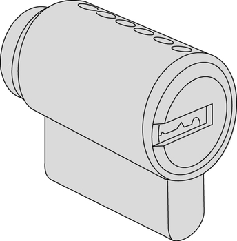 Cilindro Cisa serie AP3, per comando esterno, finitura Ottone Smerigliato