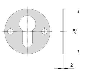 Borchia Cisa, in acciao zincato, diametro 48 mm, spessore 2 mm