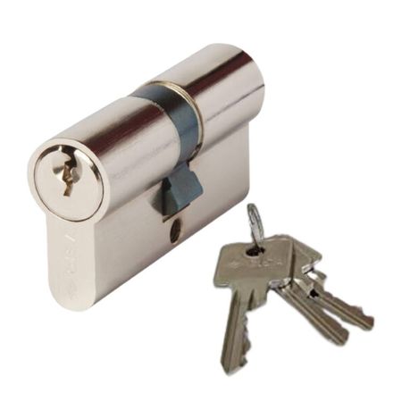 Doppio cilindro a profilo Europeo Cisa 30/70 serie 087, lunghezza 99 mm, colore Ottone nichelato