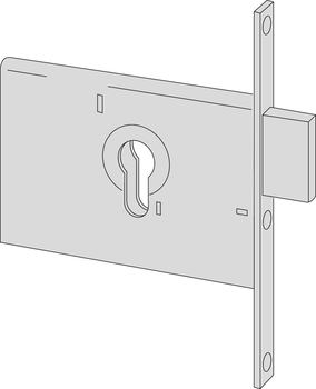 Serratura meccanica da infilare a cilindro Cisa per fascia, altezza 82 mm, catenaccio, entrata 58 mm