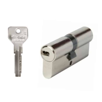 Cilindro frizionato a profilo Europeo Cisa serie Asix 0E301.35, lunghezza 109 mm 40-70, Ottone finitura Nichelato