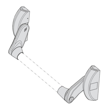Maniglione antipanico 59011.10 FAST Push Cisa, senza barra, versione componibile, con scrocco laterale, finitura Grigio