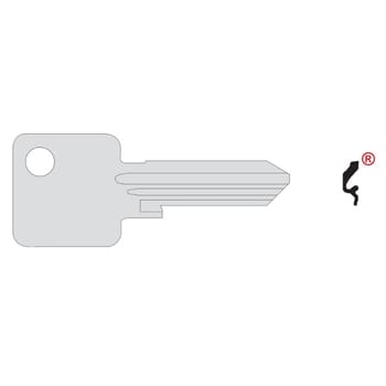 Chiave grezza Cisa serie SP 00450.01, Destra, 5 perni, finitura Alpacca