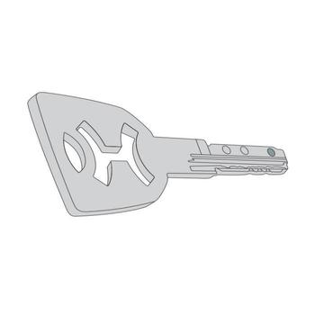 Chiave grezza Cisa serie 00810, per cilindro AP4, system SP44, profilo PG
