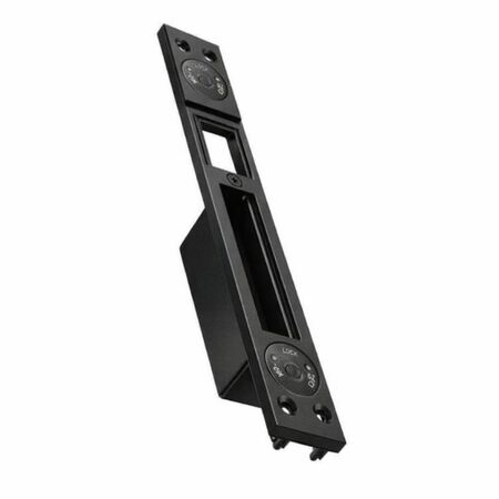 Contropiastra Cisa 06463.67, per serratura profilo R, regolabile con eccentrico, frontale 30x246,5 mm, finitura Nero