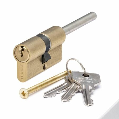 Cilindro 2000 profilo Standard Cisa 0G307, lunghezza 60 mm, pomolo 30 mm-chiave 30 mm, finitura Ottone Nichelato