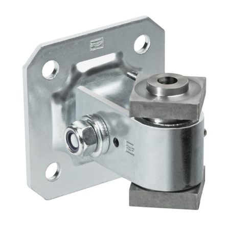 Cardine regolabile Giuliano 282 Comunello per cancello ad ante, piastra quadra 40x40 mm, misura M12x71-84 mm, finitura Zincato