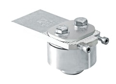 Cardine superiore Comunello con doppia regolazione e piastra 85G, misura grande, finitura Zincato
