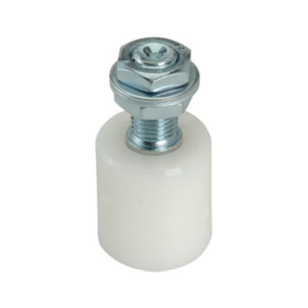 Oliva cilindrica Combi Arialdo per guida cancello scorrevole, diametro 40 mm, altezza 60 mm, filetto M16, materiale Nylon
