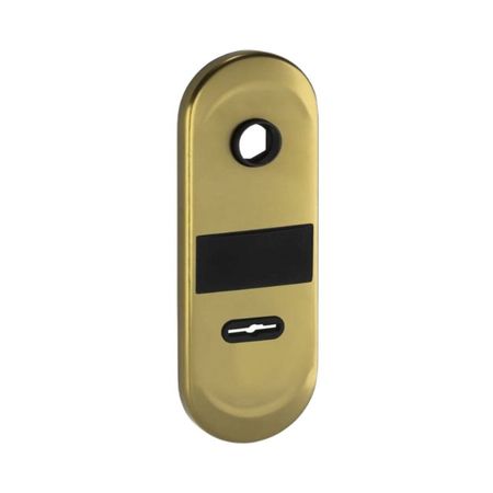 Mostrina interna lunga 63FR New Creta Dierre per porta blindata, entrata chiave doppia mappa, finitura Bronzo