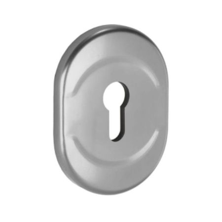 Mostrina interna corta 63RAR New Creta Dierre per Cilindro Europeo per porta blindata, finitura Argento
