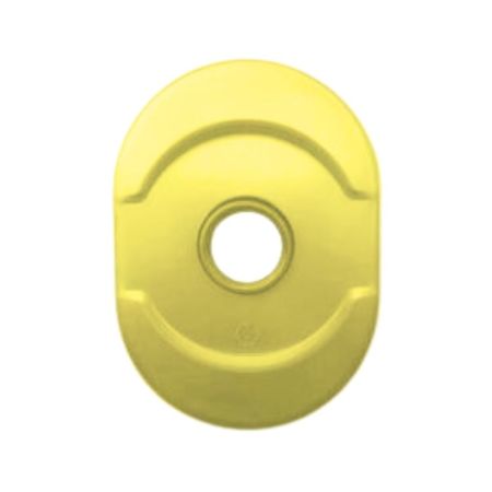 Mostrina interna corta AG9TR New Creta Dierre per porta blindata, per pomolo fisso/girevole-maniglia, finitura Ottone