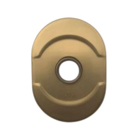 Mostrina interna corta AG9 R New Creta Dierre per porta blindata, per pomolo fisso/girevole-maniglia, finitura Bronzo