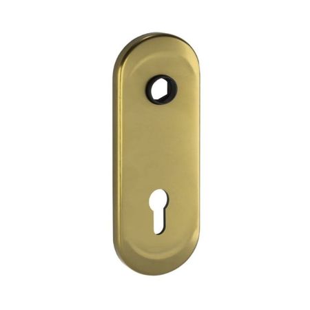 Mostrina interna lunga 63U R New Creta Dierre per cilindro porta blindata, foro Yale, finitura Bronzo