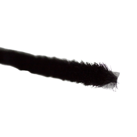 Spazzolino DeFaveri per guida avvolgibile controtelaio C1 Super, dimensioni 4,8x5 mm, lunghezza 77 mt, finitura Nero